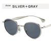 Retro Metal Oval Sunglasses Women Shades UV400 Fashion Punk Men Blue Sun Glasses Lentes De Sol Mujer