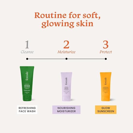 Foxtale Healthy Glow Combo for Soft and a Healthy Golden Glow with Nourishing Moisturizer - 50 Ml and Glow Sunscreen - 50 Ml, Men & Women