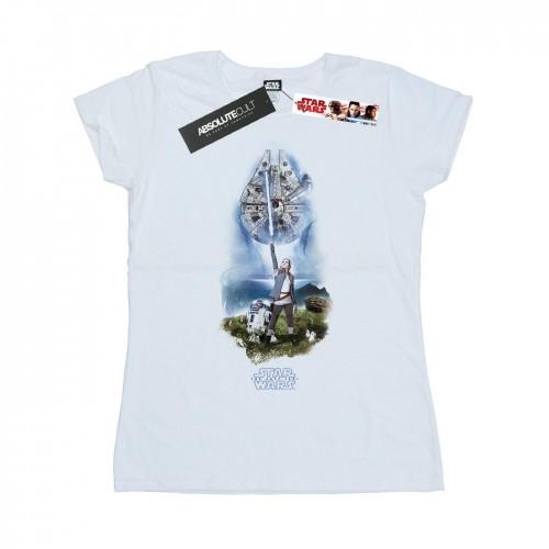 

Star Wars Womens/Ladies The Last Jedi Rey Lightsaber Cotton T-Shirt XXL білий