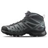 SALOMON X Ultra Pioneer MID GTX Lace Up Slip Resistant Abrasion Resistant Mid Top Hiking Shoes Unisex Blue Black L47170500