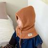 Ears Neck Baby Balaclava Hat One-piece Knitted Cap Durable Scarf Mask Hats  Autumn and Winter