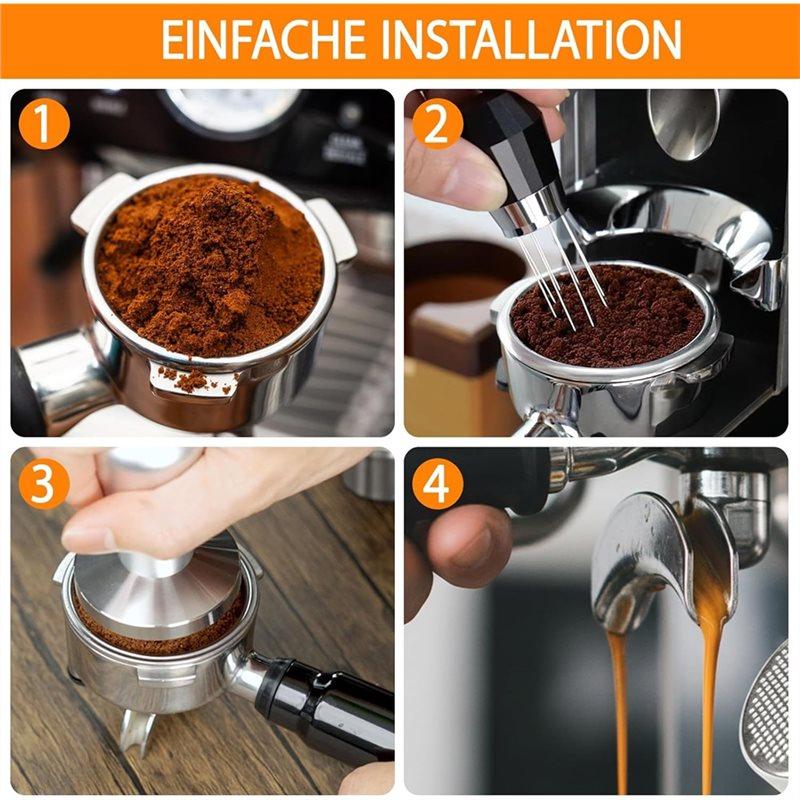 Promotion!Portafilter Coffee Strainer For Dedica,3Pcs With High,Medium And Low, Bottomless Portafilter 51 Mm,Espresso Accessorie