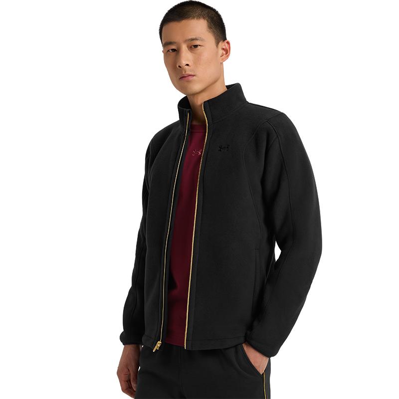 Under Armour American Vintage Casual Fashion Simple Loose Jacket Men Jacket Black 6006004-001