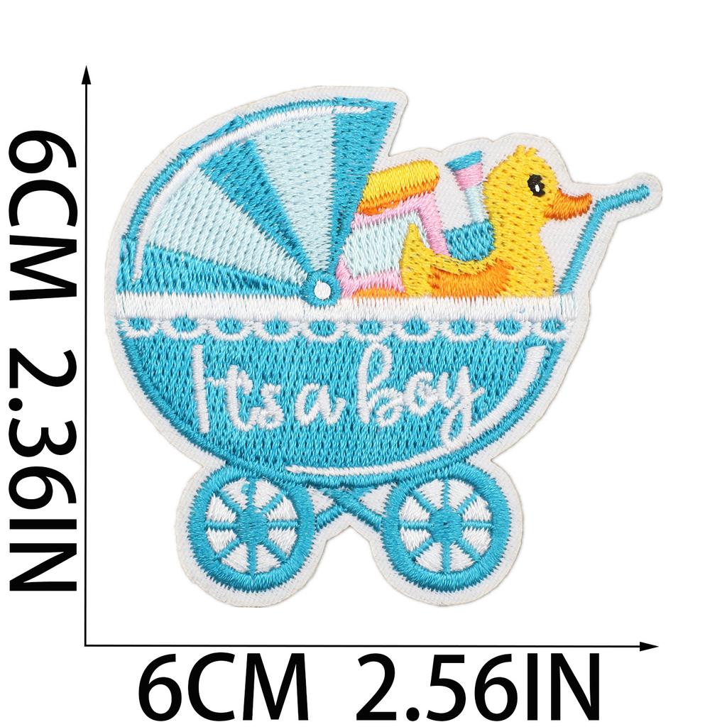 Female Treasure Toy Deer Decorative Embroidery Cloth Sticker Cartoon Bear Patch Sticker Saliva Pocket Milk Bottle Computer Embroidery Label Ironing