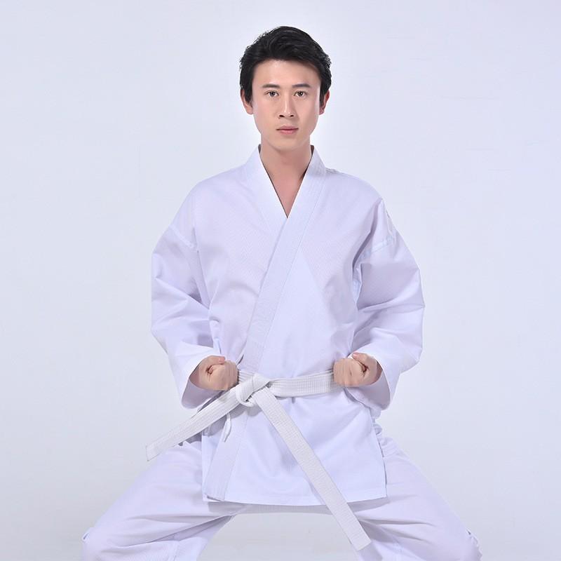 Karate Uniform Gi Set Mit Besticktem Gürtel Weiß Baumwolle Kampfsport Trainingsanzug Herren Damen Kinder