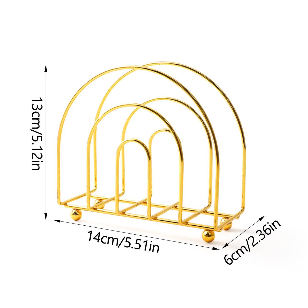 Золотой держатель для салфеток, железный держатель для салфеток, трехмерная полая коробка для салфеток, квадратная стойка для хранения бумажных салфеток для ресторана