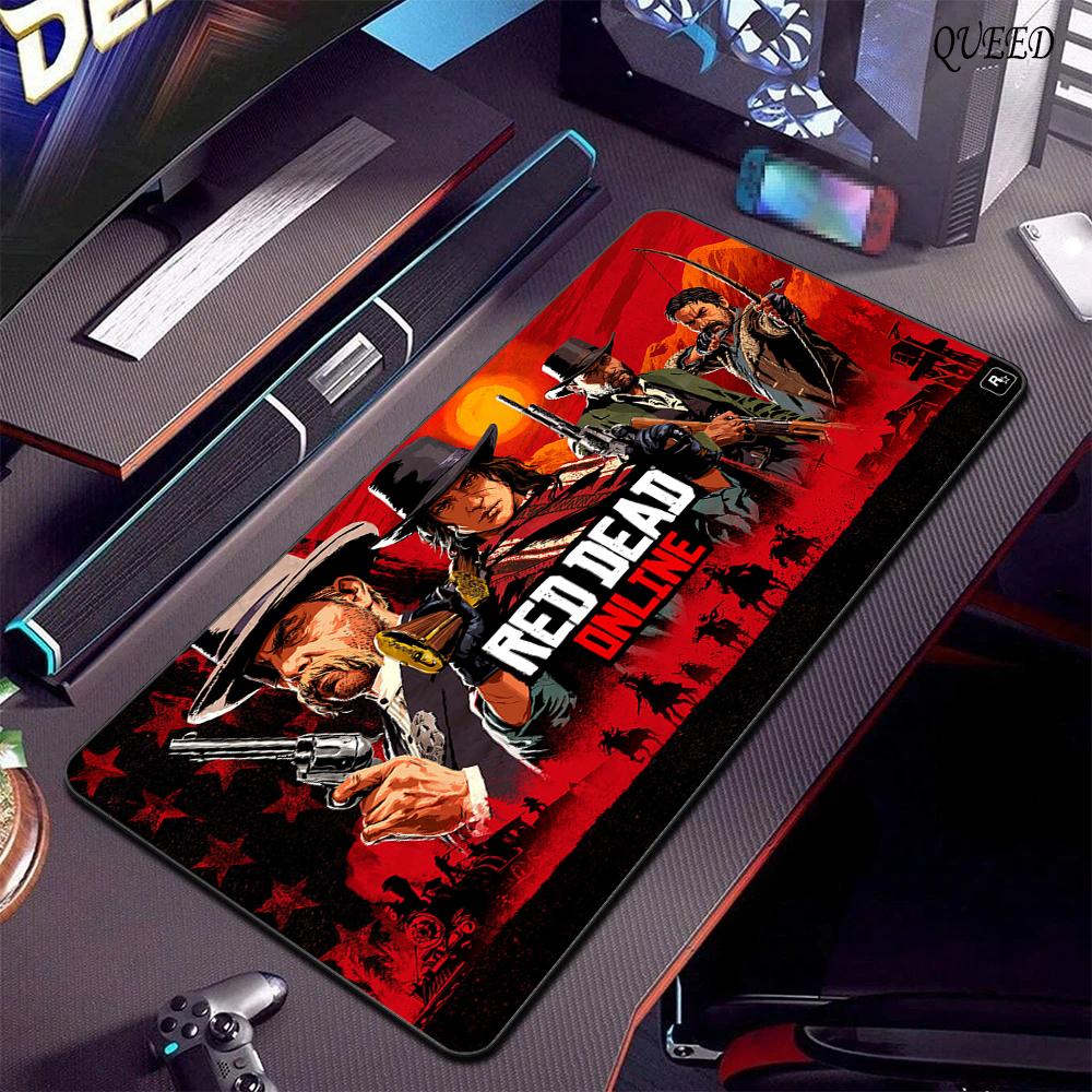 Red Dead Redemption 2 XXL Anime Carino Mousepad Accessori per Computer Tastiera da Gioco Mousepad in Gomma Ragazza Giocatrice PC Tappetino Antiscivolo per Scrivania