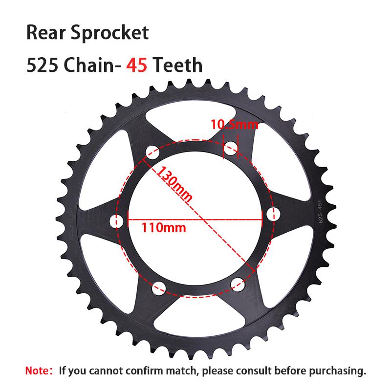 525 17T Front 45T Rear Sprocket For SUZUKI GSXR600 GSXS750 GSXR750 DL800 V-Strom GSX8R GSX8S GSXS1000 GSX GSXR GSXS 600 750 1000