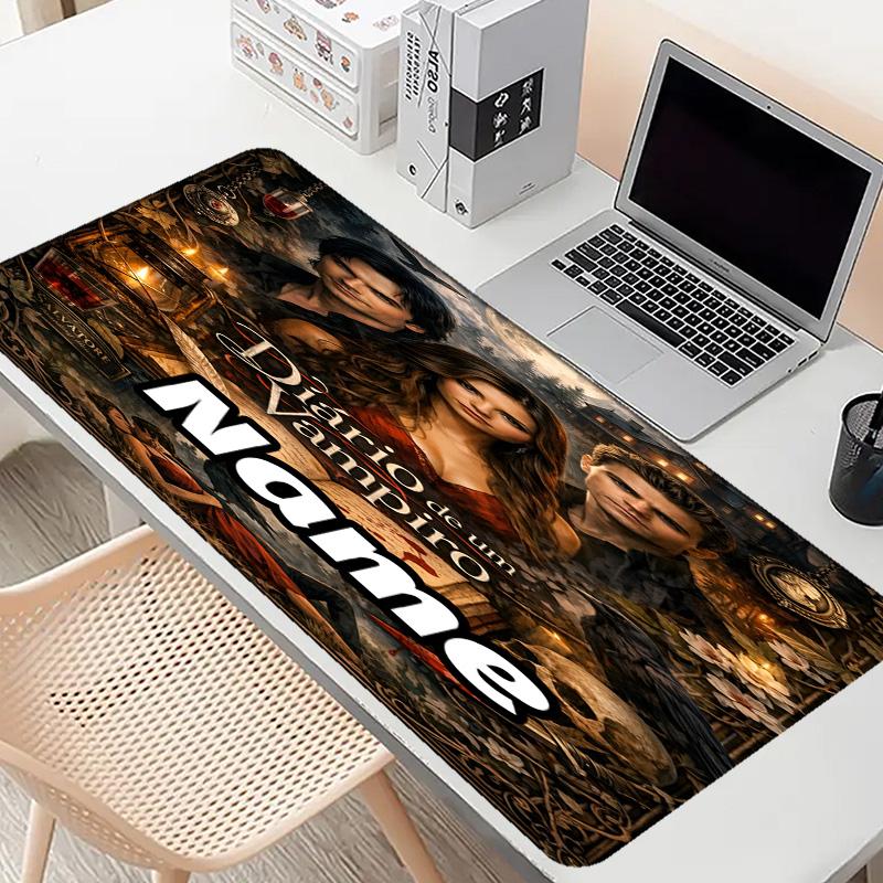 Custom Name Personalized horror theme Pattern Mousepad, Laptop PC Desk Mat, Decorative Desk Mat for Home Keyboard Pad Gift