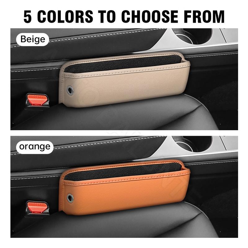 Car Seat Gap Organizer Storage Box Leather For Nissan Qashqai Juke X-Trail Ariya Patrol Kicks Murano Leaf Sentra Accessories
