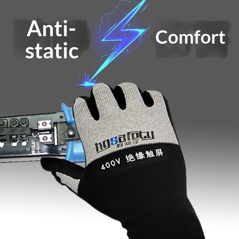 Electrician Insulating Gloves 400V/500V Rubber Touch Screen Industrial Insulation Gloves For Electrical Safety