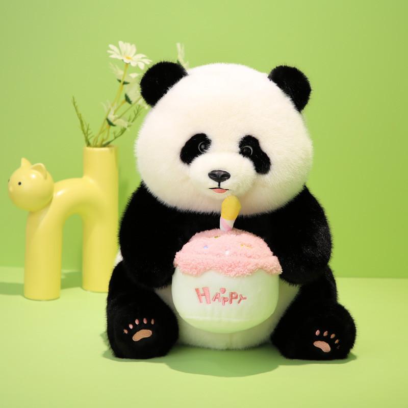 

Cake Panda Plush Toys Cute Stuffed Animal Dolls Cartoon Kids Gifts Birthday
