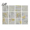 Heat Resistant Kitchen Backsplash Tiles 12PCS Imitation Marble Pattern Wall Stickers Self-Adhesive Waterproof EVA Scratch Decor for Home Tiles,