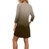 Women's Summer Dress Loose V Neck Three-quarter Sleeve Sundress With Pockets Dress
