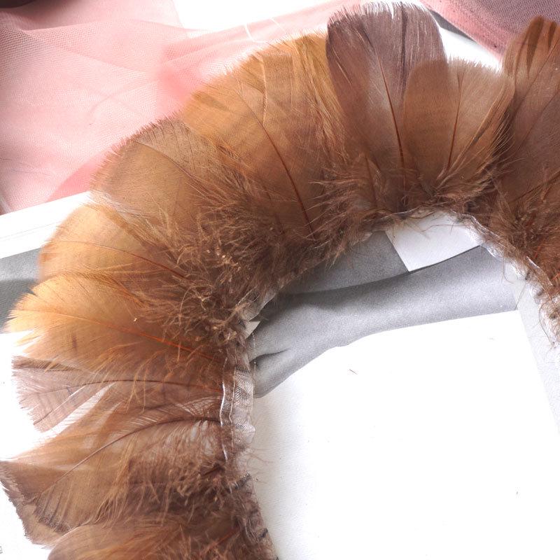 Colorful Goose Feather Strips for DIY Skirts, Shawls, Costumes, and Decorations