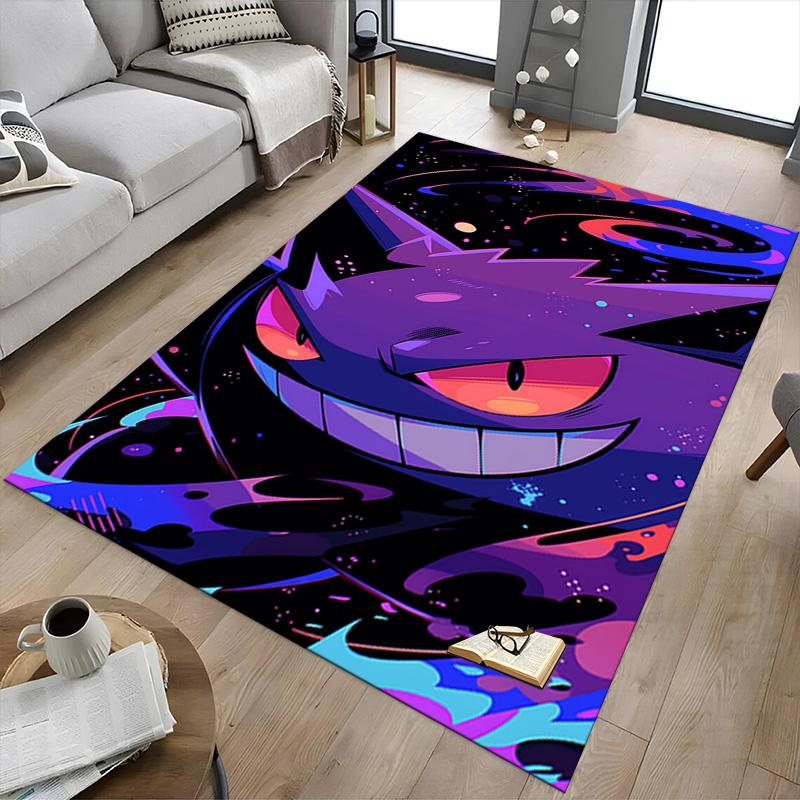 1pc Pikachu Friends Adventure Carpet for Playroom Bedroom Living Room Sofa Home Decor,kids Game Area Rug Non-slip Floor Mat Y72973