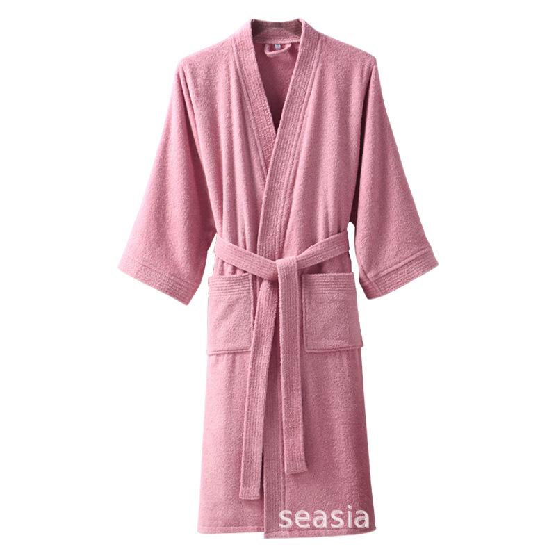 New Asia Terry Cotton Adult Absorbent Bathrobe - Unisex Couple Robe