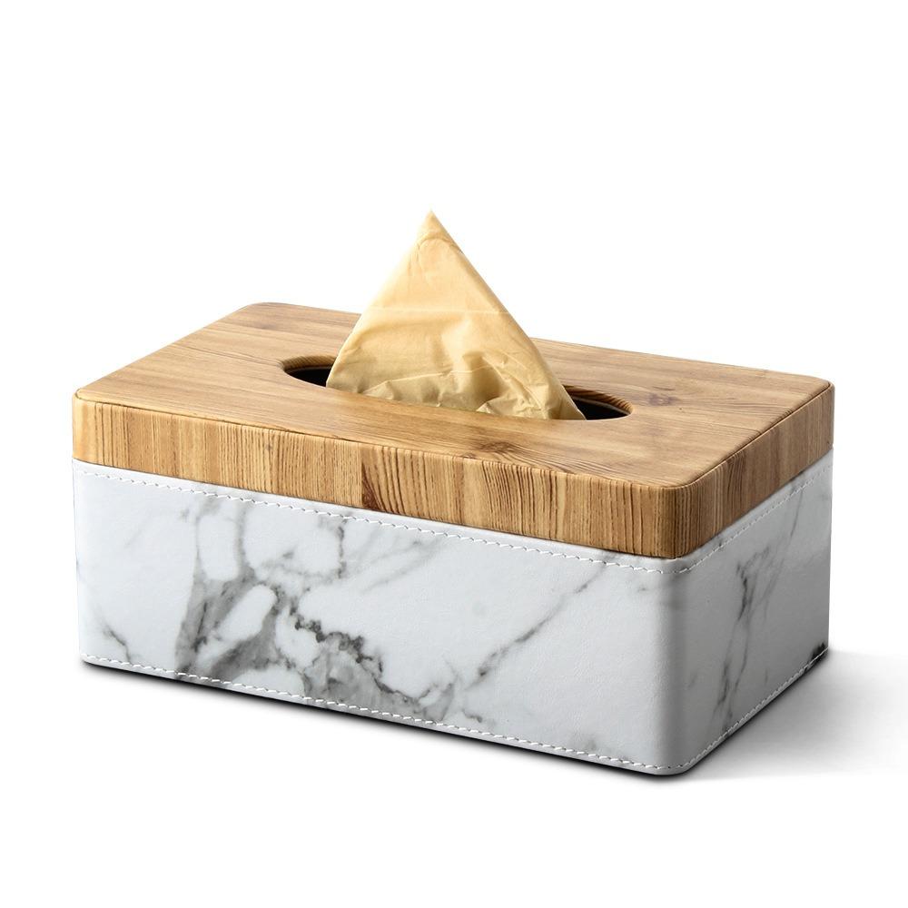 with Lid Napkin Storage Box Marbling Paper Towel Dispenser Durable Napkin Holder Living Room