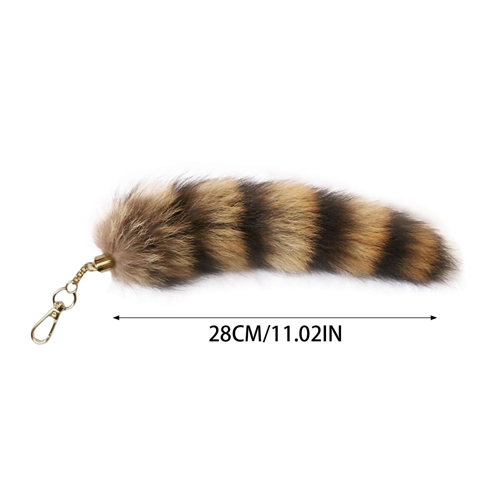 

Plush Fur Tail Keychain Soft Fluffy Faux Fur Pendant Cute Bag Charm Decoration For Girls Children Gift 28Cm Casual Cute Key Ring