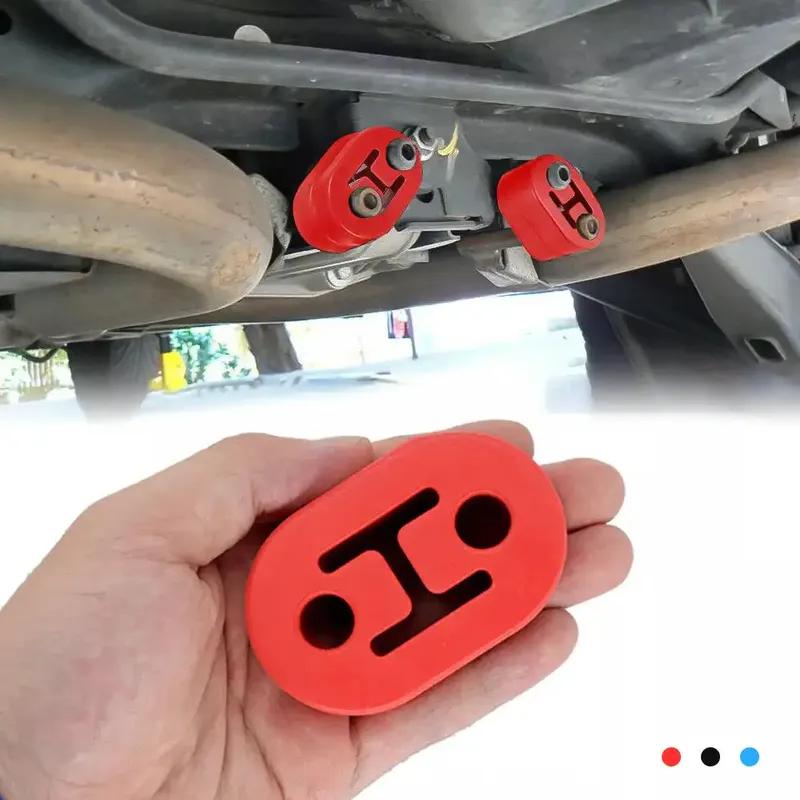 Universal Reduce Noise Car Rubber Exhaust Pipe Brackets 2 Holes Exhaust Hanger Modification Muffler Support Car Accessorie