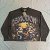 2026 Spring and Autumn New MIX Retro with Diamond Angel Letter Crew Neck Long Sleeve Men and Women of the Same Style, One Piece Will Be Sent In
