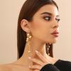 IngeSight.Z Vintage CCB Ball Beads Chain Long Tassel Drop Earrings for Women Punk Gold Color Hang Earrings Party Jewelry Gift