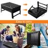 Folding Portable Barbecue Charcoal Grill Stainless Steel Small Mini BBQ Tool Kits for Outdoor Cooking Camping Picnics Beach