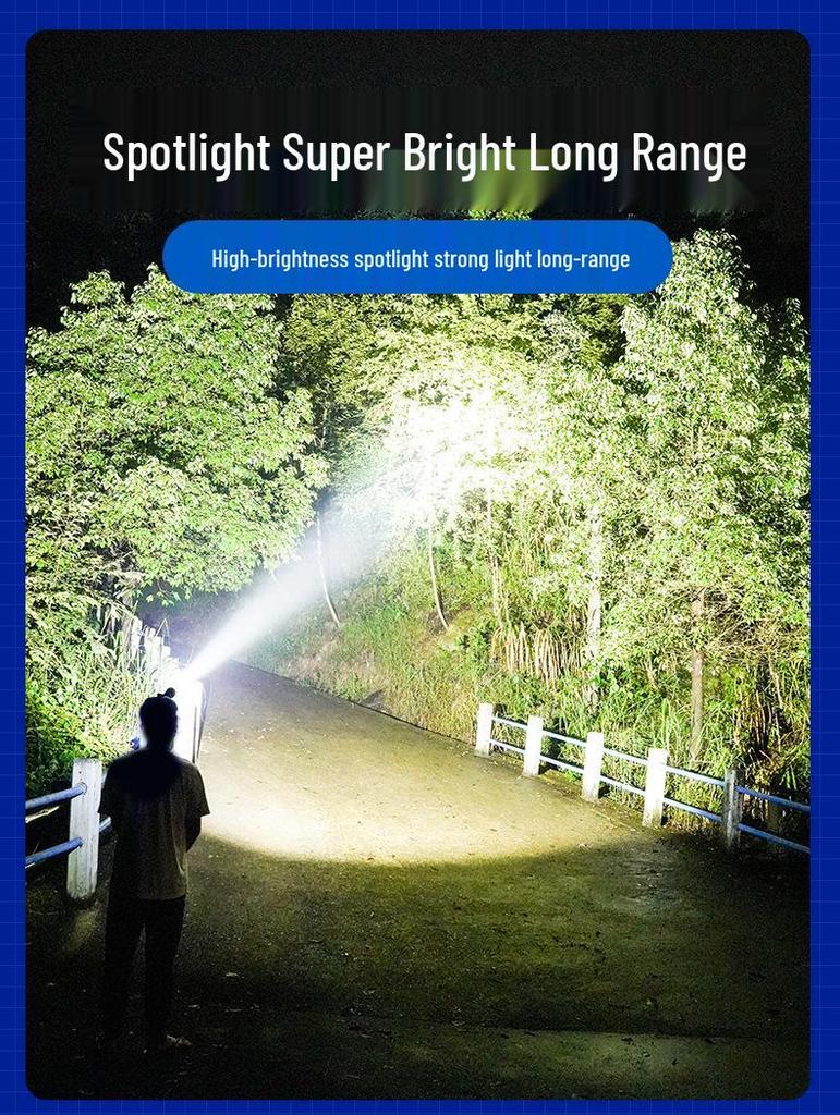 Ultra-Bright LED Induction Headlamp - Long Battery Life, Rechargeable, Perfect for Outdoor Fishing and Mining