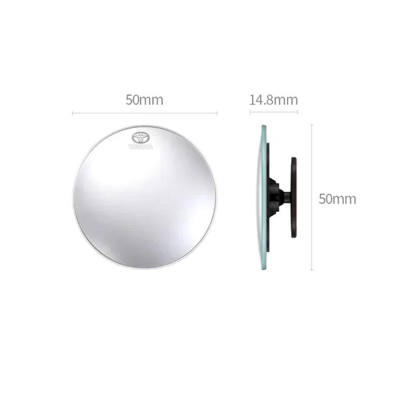 Car Reverse Convex Mirror Round Frame Wide Angle Rearview Mirror For Toyota Yaris Hilux Corolla Prius Avensis Emblem Auris Rav4