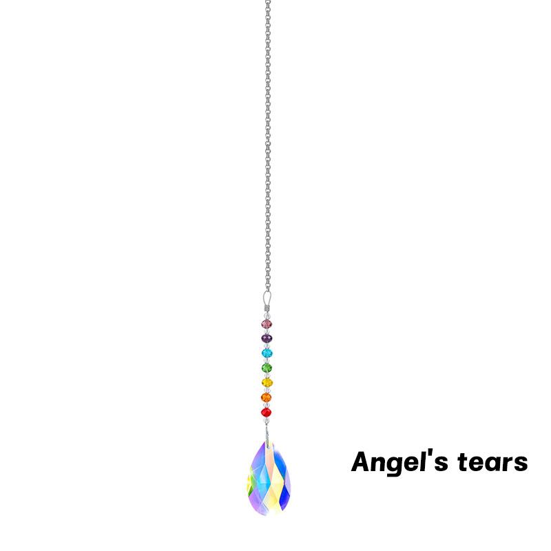 1Pc Colorful Crystal Sun Catcher Rainbow Maker with Hanging Chain for Home Decoration Thanksgiving Theme