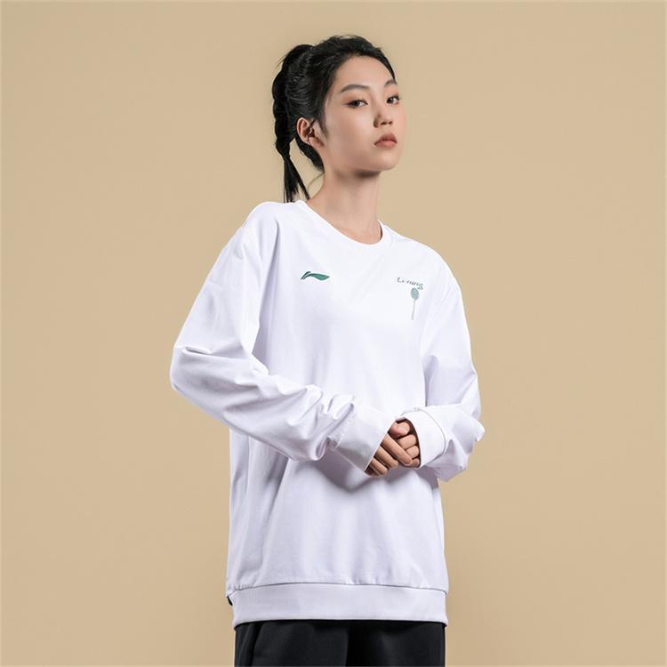 Li Ning Badminton Collection Sweatshirt Unisex Standard White AWDUH99-2