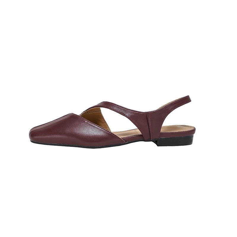 

Spot first layer sheepskin flats 2025 new Mary Jane shoes women s French casual leather Mary Jane shoes women s shoes 40 бордовый