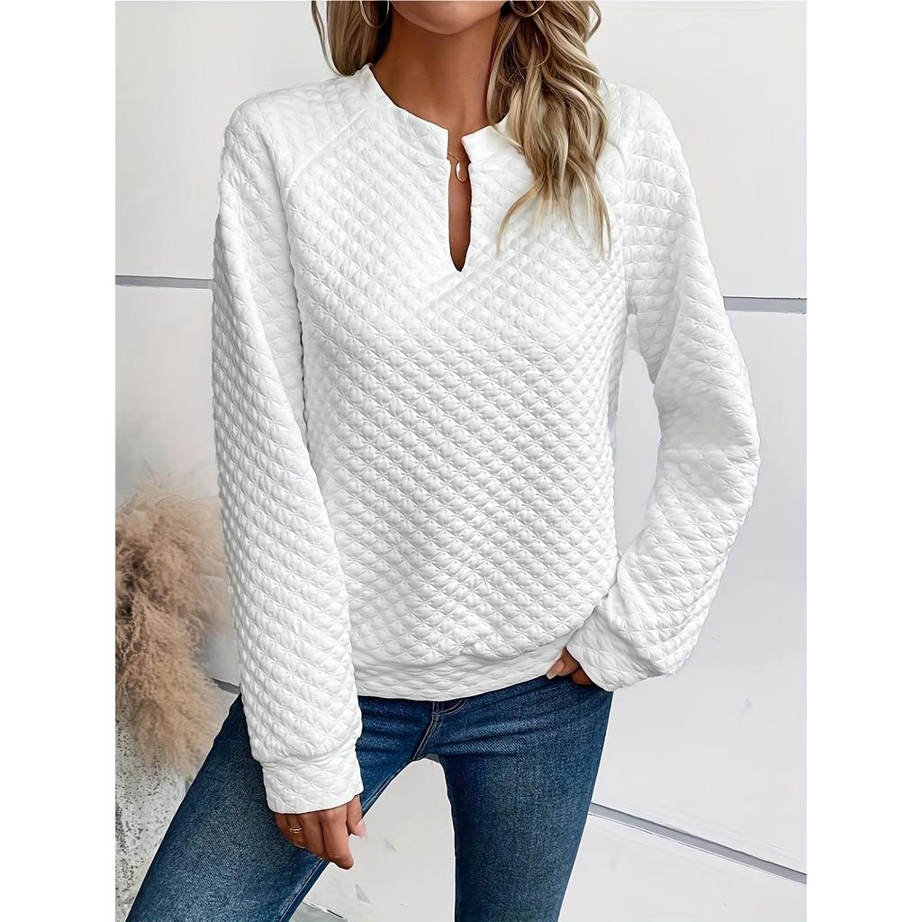 Women's Fashionable Sweatshirts Casual V Neck Pullover Tops