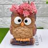 Cute Owl Planter Cartoon Animal Vase Creative Pen Container  Dried Flower