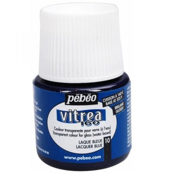Pébéo Vitrea 160 Glossy Glass Paint Blue Lacquer No. 10