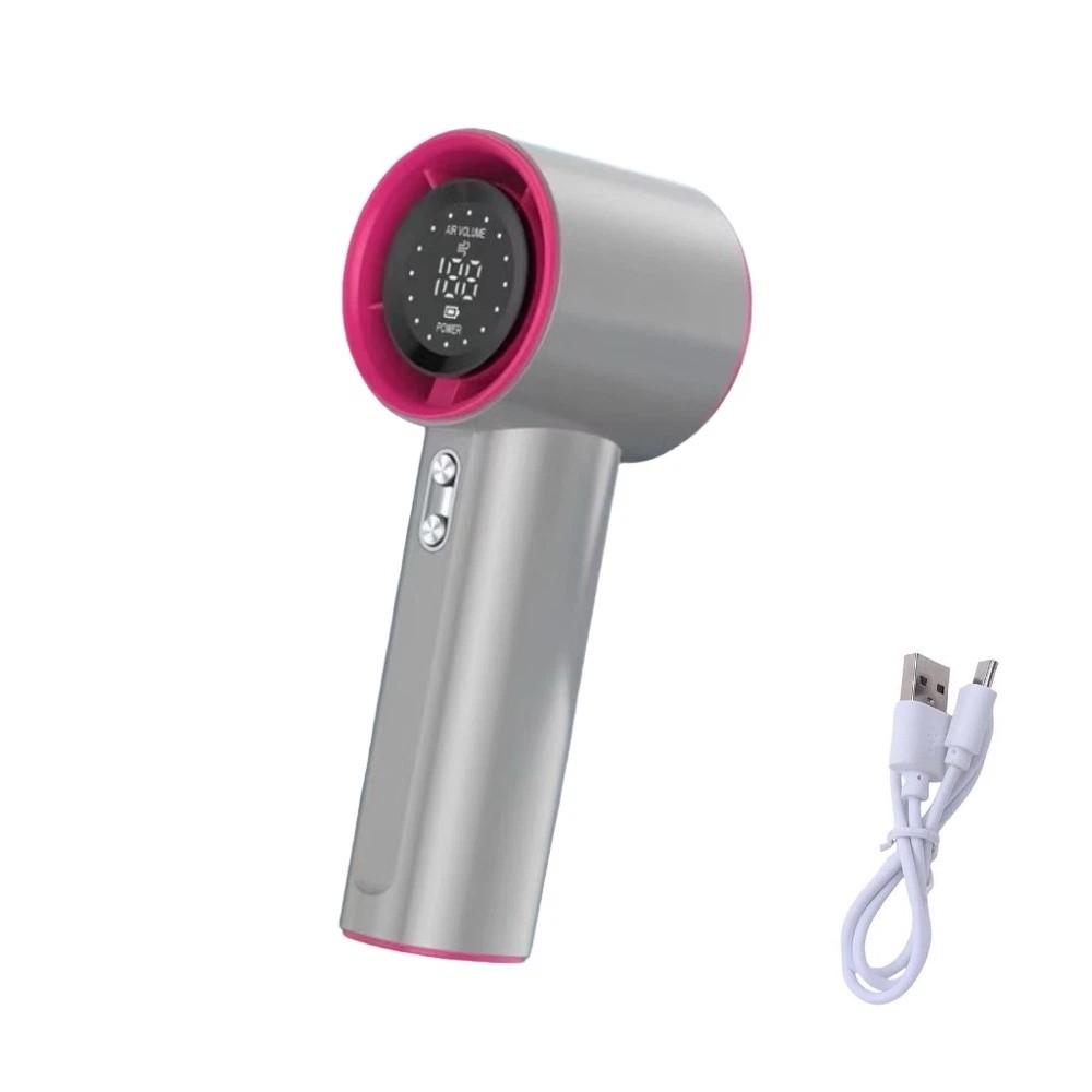 Small Mini Portable Fan LED Display USB Rechargeable Fan Cooling Pocket Fan  Outdoor