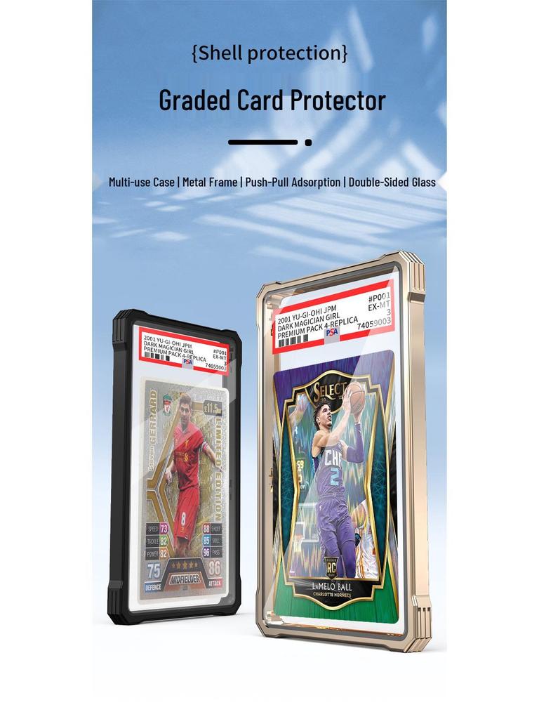PSA Graded Card Protector for Pokemon Game & Star Cards - Metal Protective Case
