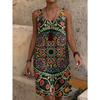 Women's Fashionable Printed Casual Sleeveless Dress, Machine Washable, Comfortable and Versatile