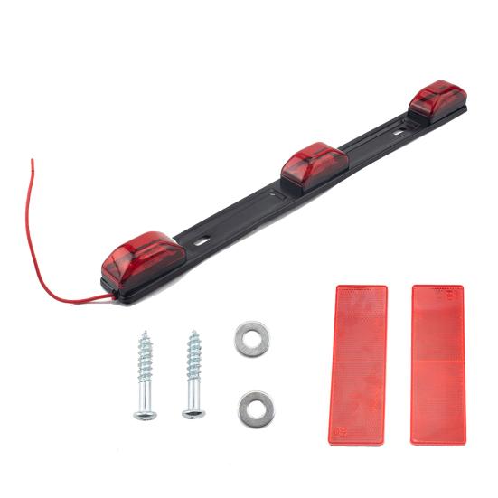 

Габаритный фонарь ярко-красный 9 светодиодов ID Light Bar Задний стоп-сигнал со светоотражающей лентой для грузовика