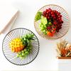 Household Fruit Plate Thickened Iron Fruit Bowl with Large-Capacity Draining Design for Kitchen Countertop Storage Anti-Rust Snack Basket Creative