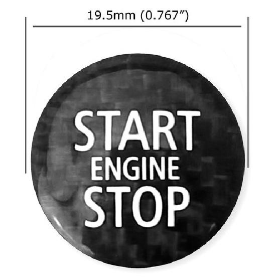 Black Carbon Keyless Engine Push Start Button For MINICooper R56 R57 R58 R59 R60