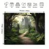 1 Piece Gothic Medieval Castle and Misty Forest Backdrop, Ideal for Room Decoration and Theme Parties