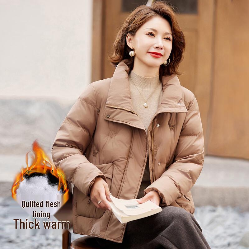 Past Women s Winter Lapel Short Padded Jacket 3XL