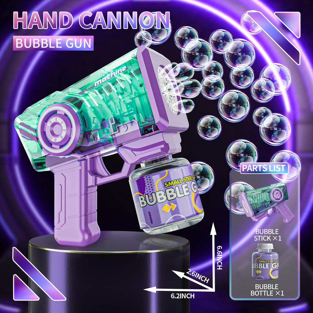 Bubble Gun Playthings Featuring LED LIGHT Lights Automatic Bubble Machine Bubbles Wands Mechanical Blaster Bubble Outdoor Party Ideal For Children