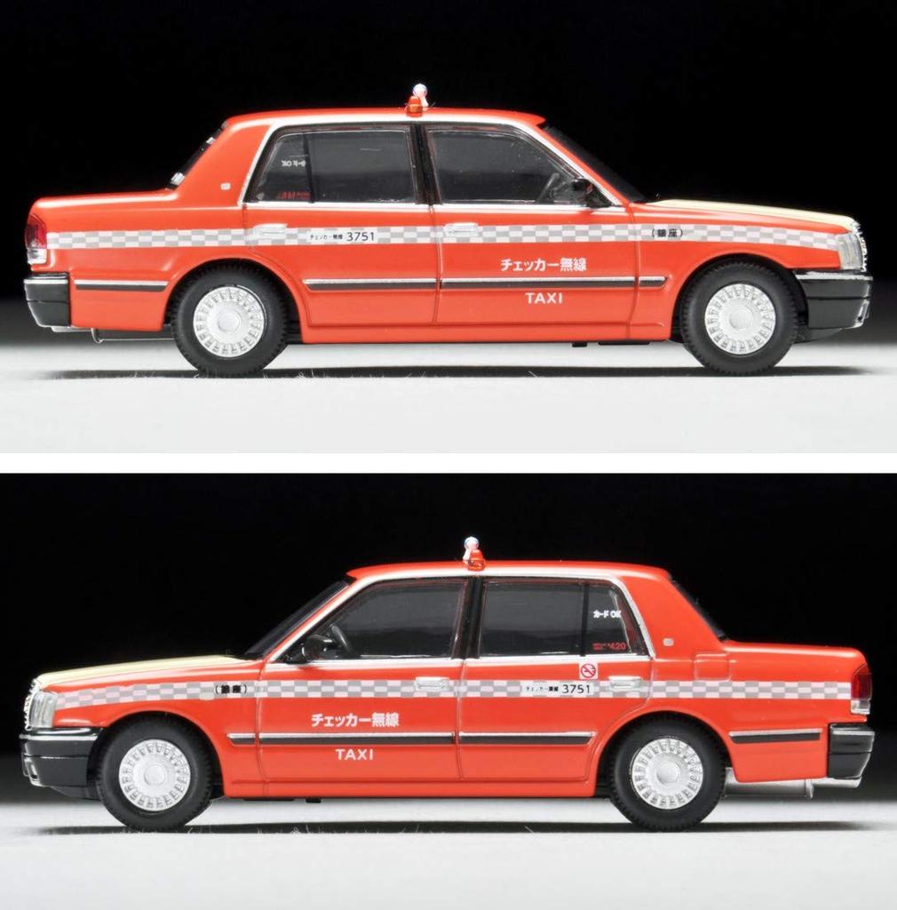 Tomytec Tomica Limited Vintage Neo Scale Toyota Crown Sedan Taxi Checker Cab 1/64 LV-N219b (Finished Product)