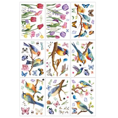 Spring Window Clings Stickers Spring Flower Bird Double Side Window Decals Spring Schools Home Offices Party Supplies