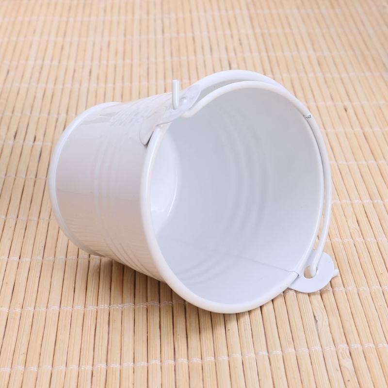 5 Color Mini Flower Pot with Handle Party Mini Candy Cookie Biscuit Container for Kids Kindergarten Container