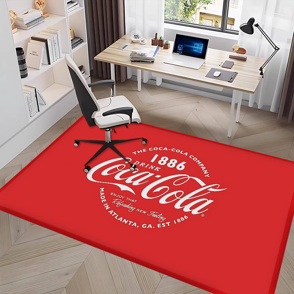C-Coca C-cola Vintage Logo Rohožka Omyvatelná Protiskluzová Rohožka do Obývacího Pokojového Prostoru u Pohovky a Křesel Kuchyňská Rohožka Před Dveřmi Koberec