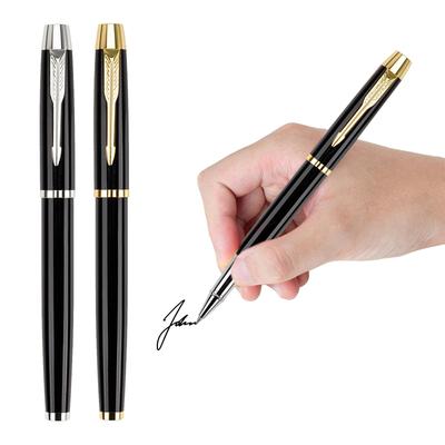 Stylo de signature de bureau, stylo gel en métal, stylo de signature d'entreprise, stylo de signature d'invité, stylo d'écriture fluide, stylo cadeau d'affaires pour hommes et femmes