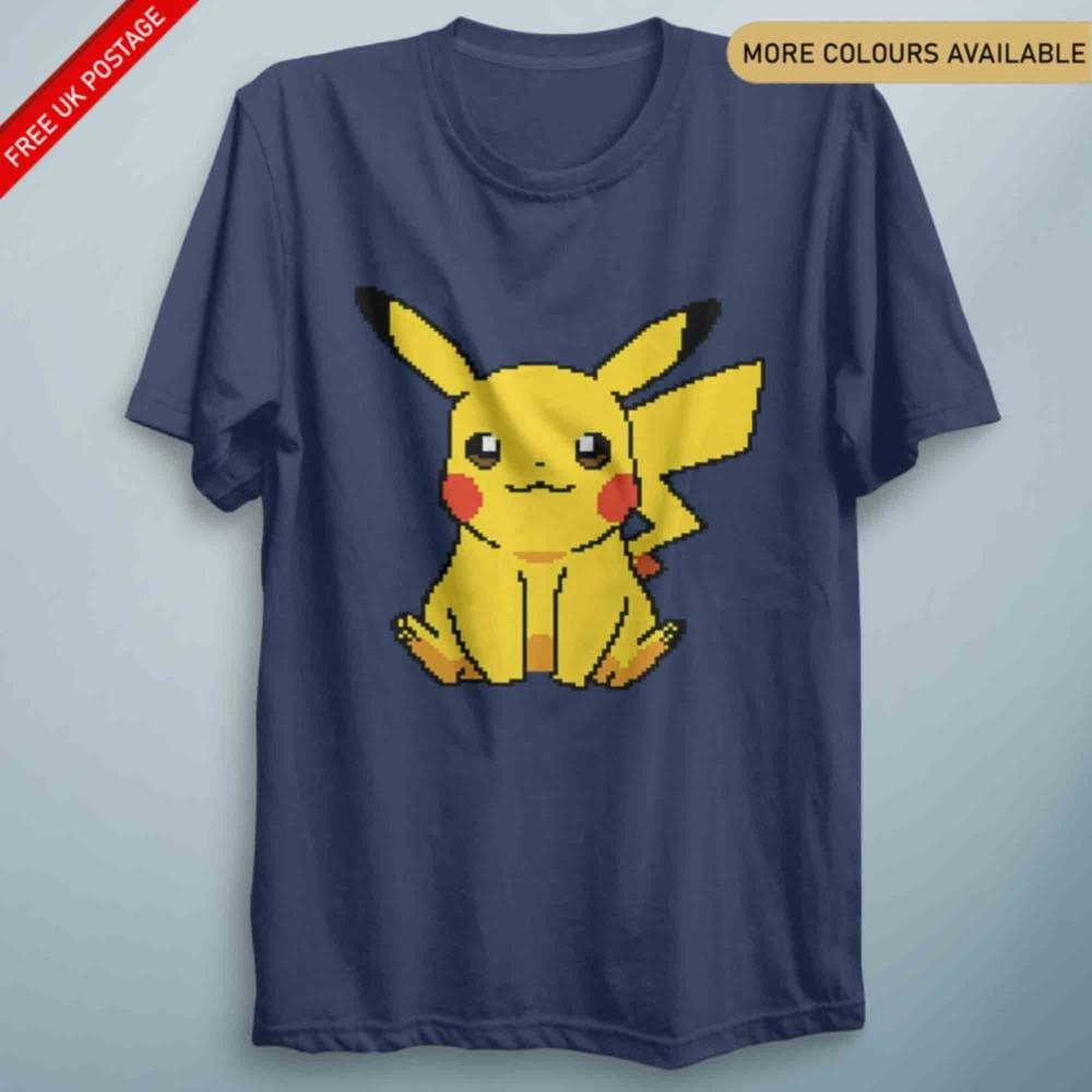 PikaPixel Fun Anime T Shirt Adults Kids Unisexga Top Christmas Gift
